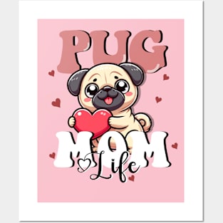 Pug mom life design Posters and Art